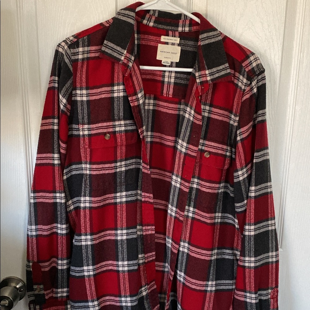 American Eagle flannel button up